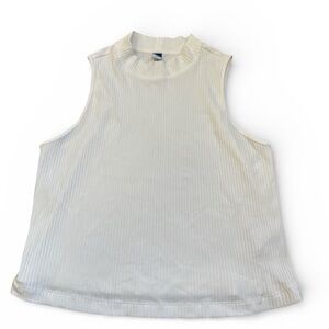 Old Navy White Ribbed Sleeveless Top - Size XXL